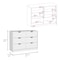 Tuhome Basilea 4 Drawers Dresser, 2 Cabinets, White CLB8972 - alternate 2